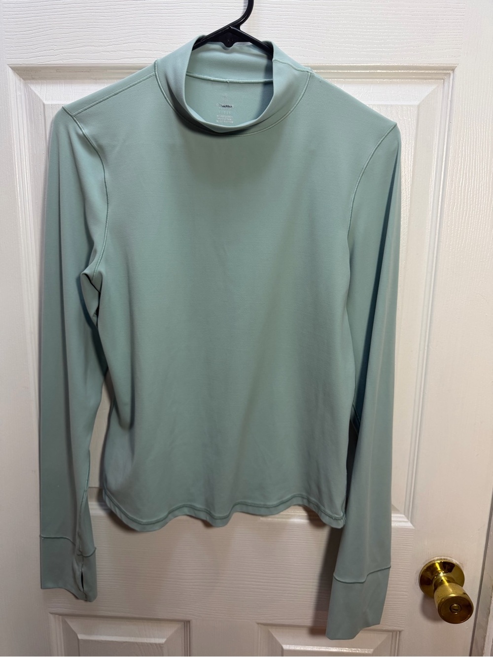 Offline by Aerie Long Sleeve Mock Neck Top - Sage Green Thumbs Up